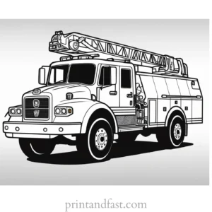 unique fire truck coloring page