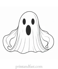 unique ghost coloring page