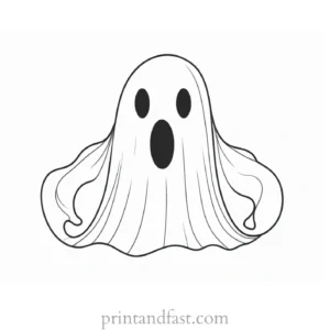 unique ghost coloring page