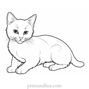 unique kitten coloring page