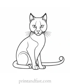 unique kitty coloring page