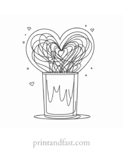 valentines day coloring page creative