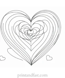 valentines day coloring page cute