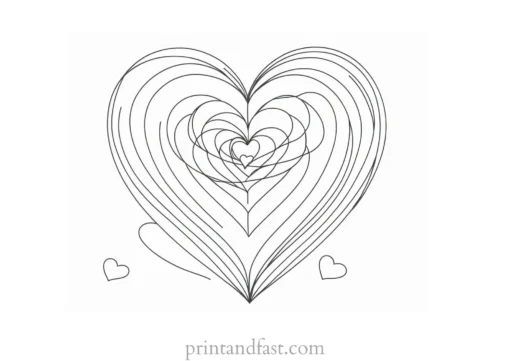 valentines day coloring page cute