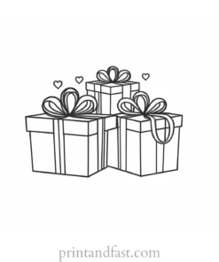 valentines day coloring page gifts