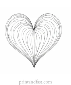 valentines day coloring page heart