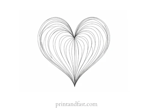 valentines day coloring page heart