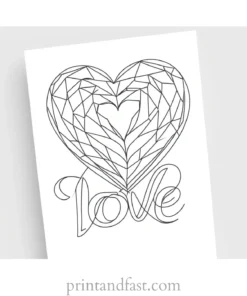 valentines day coloring page love