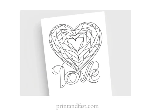 valentines day coloring page love