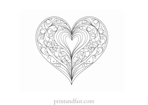 valentines day coloring page online