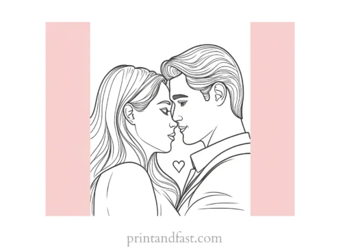 valentines day coloring page romantic