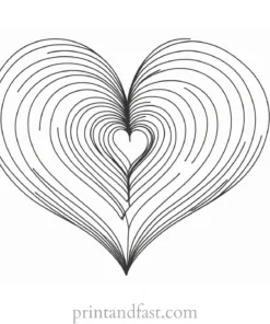 valentines day coloring page simple