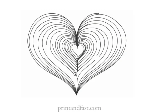 valentines day coloring page simple