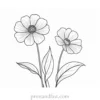 vintage flower coloring page