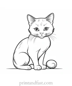 vintage kitty coloring page