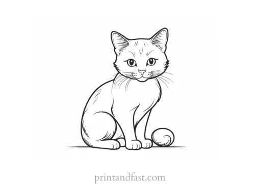 vintage kitty coloring page