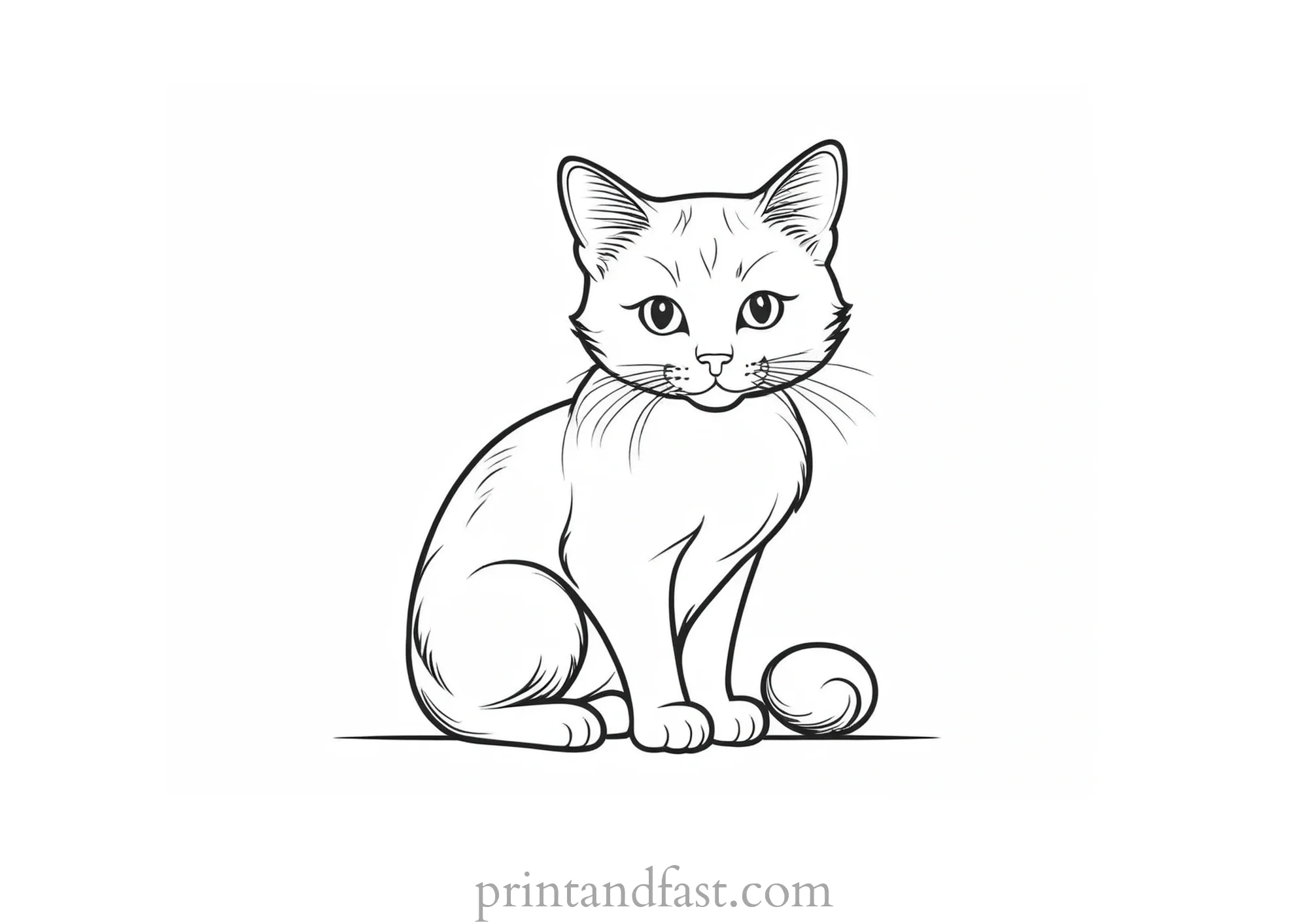 vintage kitty coloring page