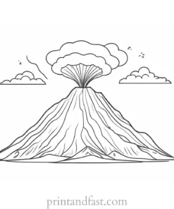 volcano coloring page activity