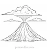 volcano coloring page elementary