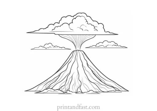 volcano coloring page elementary