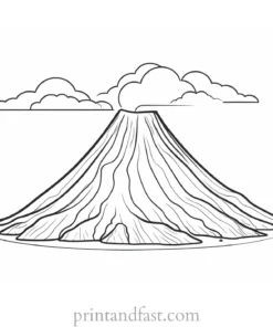 volcano coloring page free