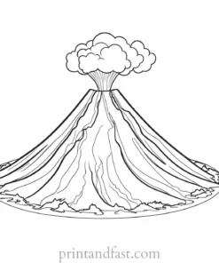 volcano coloring page science