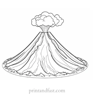 volcano coloring page science