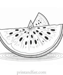 watermelon coloring page art