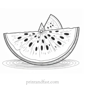 watermelon coloring page art