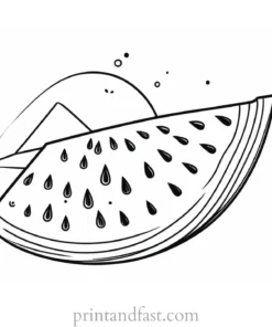 watermelon coloring page craft