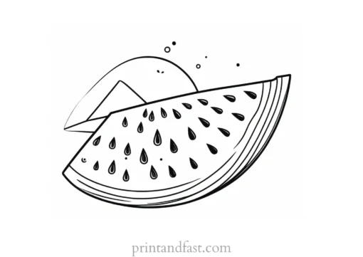 watermelon coloring page craft