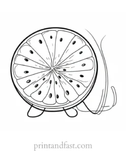 watermelon coloring page design