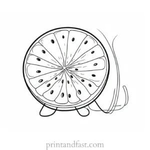 watermelon coloring page design