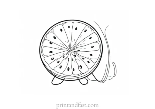 watermelon coloring page design