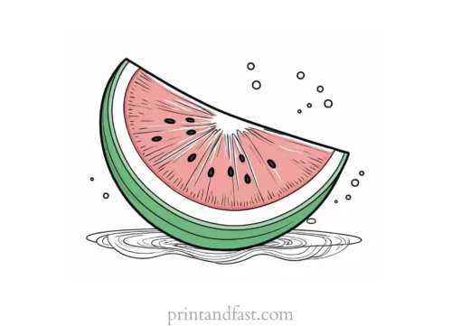 watermelon coloring page drawing