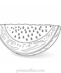 watermelon coloring page easy