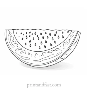 watermelon coloring page easy