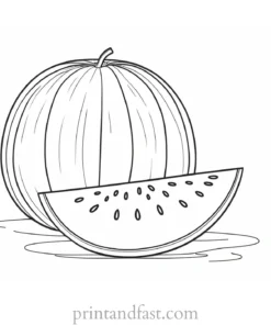 watermelon coloring page for kids