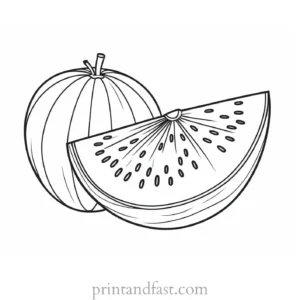 watermelon coloring page free