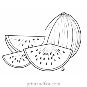 watermelon coloring page fruit