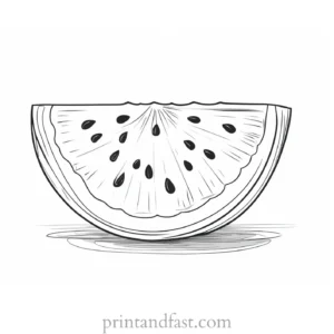 watermelon coloring page online