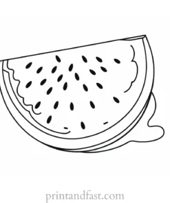 watermelon coloring page outline