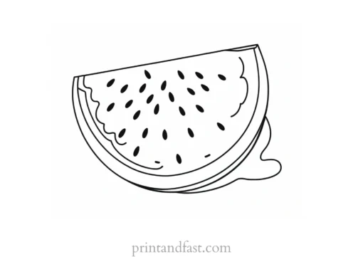 watermelon coloring page outline