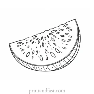 watermelon coloring page printable