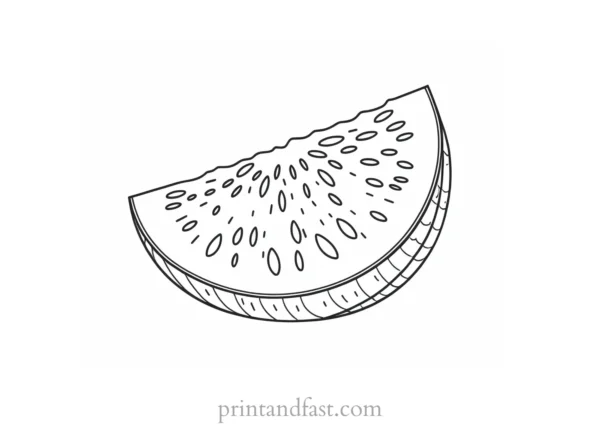 watermelon coloring page printable