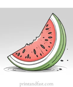 watermelon coloring page seeds