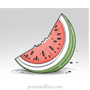 watermelon coloring page seeds