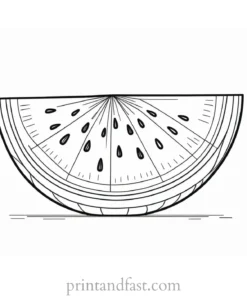 watermelon coloring page simple