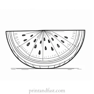 watermelon coloring page simple