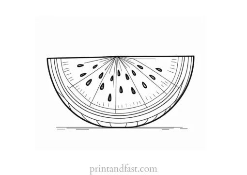 watermelon coloring page simple